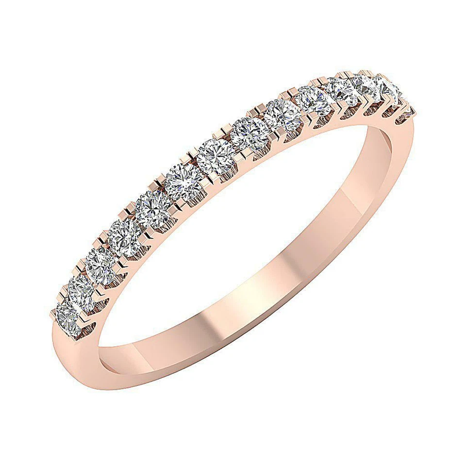 Engagement Stackable Ring SI1 G 0.35Ct Round Diamond 14K White Yellow Rose Gold - Image 3 of 4
