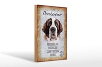 Holzschild Spruch 20X30 Cm Bernhardiner Hund Geschenk Deko Schild Wooden Sign