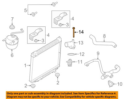 FORD OEM 08-14 E-150 Radiator Components-Thermostat Outlt Bolt W704693S437