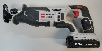 PORTER CABLE 20 VOLT RECIPROCATING SAW & BATTERY PCC670 & PCC681L CORDLESS TOOL