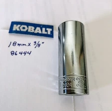 KOBALT  18  mm  x   3/8" DR  DEEP SOCKET  6 Point  #86444  Free USA  Shipping
