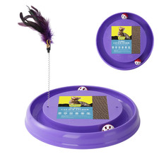 Interactive Cat Scratcher Toy with 2 Self-Rotating Balls 1 Kitten Cat Ball T