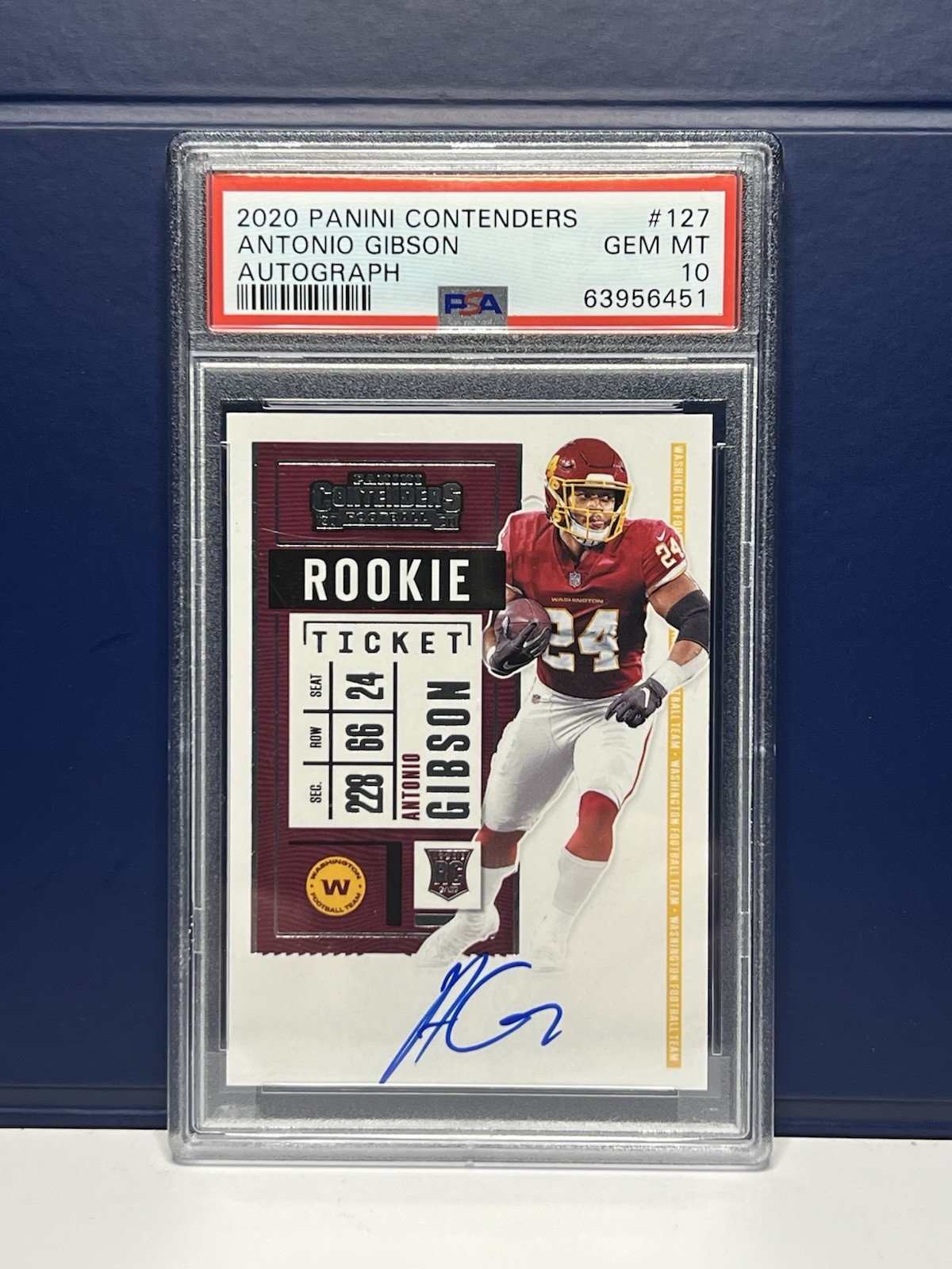 Antonio Gibson Panini Contenders #127 Autograph