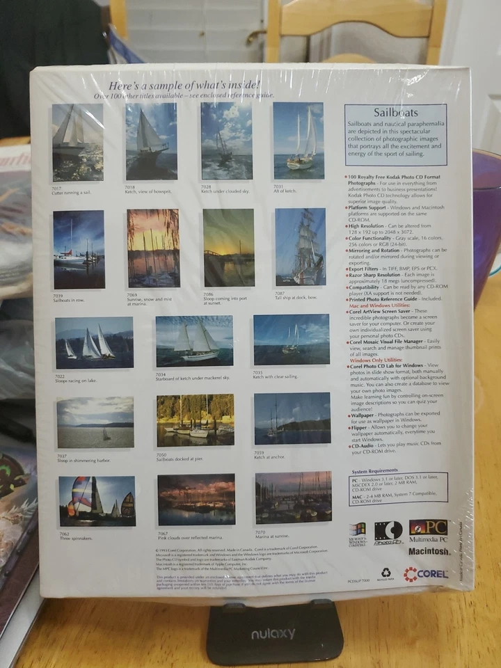 New Sealed Corel - SAILBOATS - 100 Stunning Images On CD-ROM Vintage 1993 - Image 4 of 4