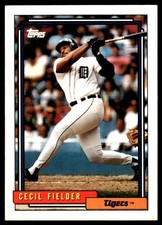 Cecil Fielder 1992 Topps #425 Detroit Tigers MLB READ FREE SHIPPING AutographDen