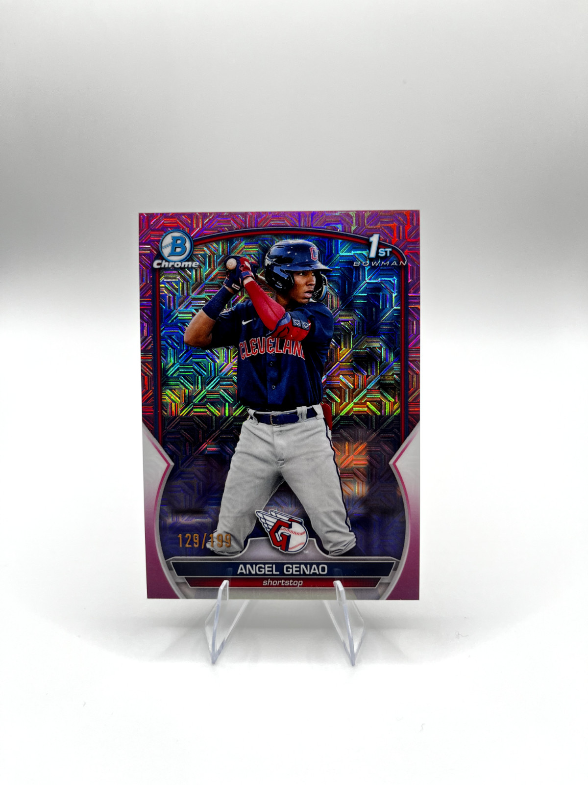 2023 Bowman - Chrome Prospects Angel Genao #BCP-140 Pink Mojo Refractor /199