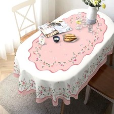 Pink Floral Tablecloth Decoration Tablecloths, Pink Rose Rosette Butterfly Ta...