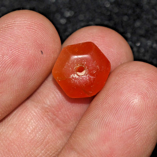 Authentic Ancient Tibetan Himalayan Carnelian Stone Dzi Bead in good Condition