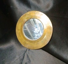 Vintage Brass Round Mirror Port Hole Nautical 8"