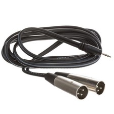 Hosa Technology 9.9' 3M Stereo 3.5mm Mini Phono Male to Two Male XLR, Long Y-C