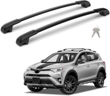 300LBS Roof Rack Cross Bars Lockable 2013-2018 RAV4 Aluminum Car Cargo Crossbars
