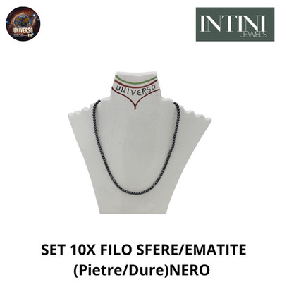 SET 10X DRAHT KUGELN/HÄMATIT (Steine/Hart) SCHWARZ 154 INTINI (MI)
