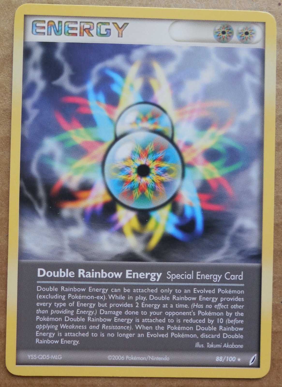 Double Rainbow Energy 88/100 Rare Non-Holo Crystal Guardian Set Pokemon LP