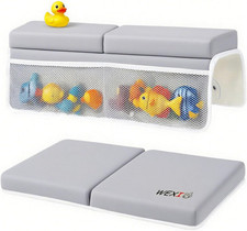 Water-Resistant Baby Bath Kneeler and Elbow Rest Pad Set, Soft Bathtub Kneeling