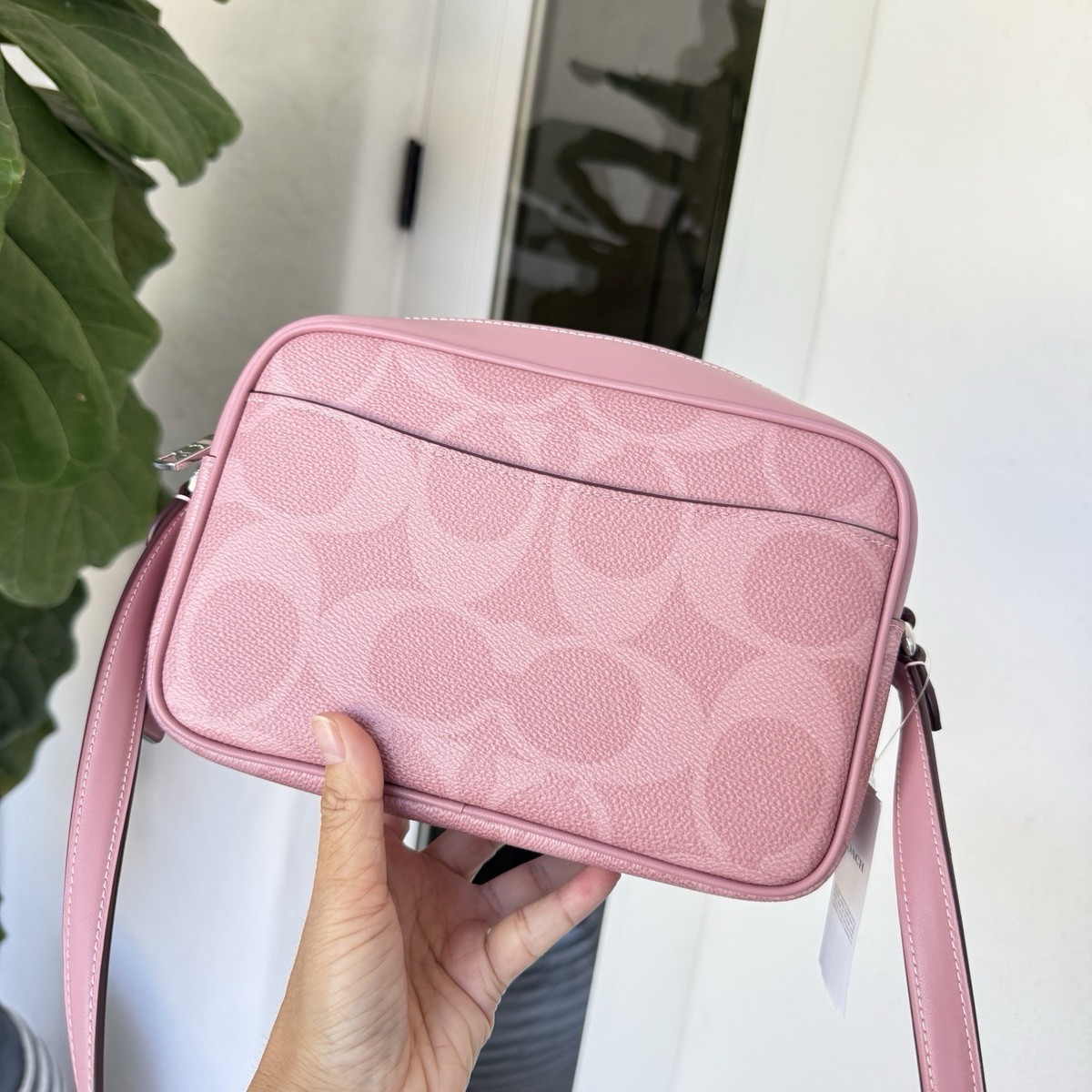 Coach Jamie Camera Bag In Maxi Signature Canvas CCK73 Dusty Pink