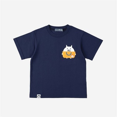 PONOS The Battle Cats T-Shirt Shop Clerk Cat Navy Kinder Japan Anime