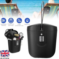 Portable Safe Box with Code, Key Lock Box Waterproof Anti-Theft for Home Travel