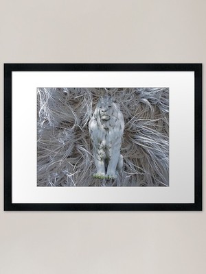 Gerahmtes Wandbild Mongolisch Silber Majestätisch Designer Poster Leinwanddruck Bild