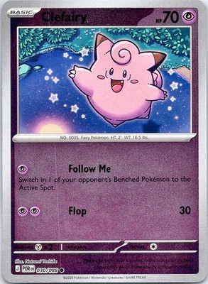 Clefairy - Perfect Order (NM) Reverse Holo 30/88 Psychic Basic