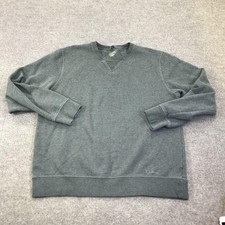 L.L. Bean Sweatshirt Mens Large Gray Knit Crewneck Pullover Tagless Logo Solid