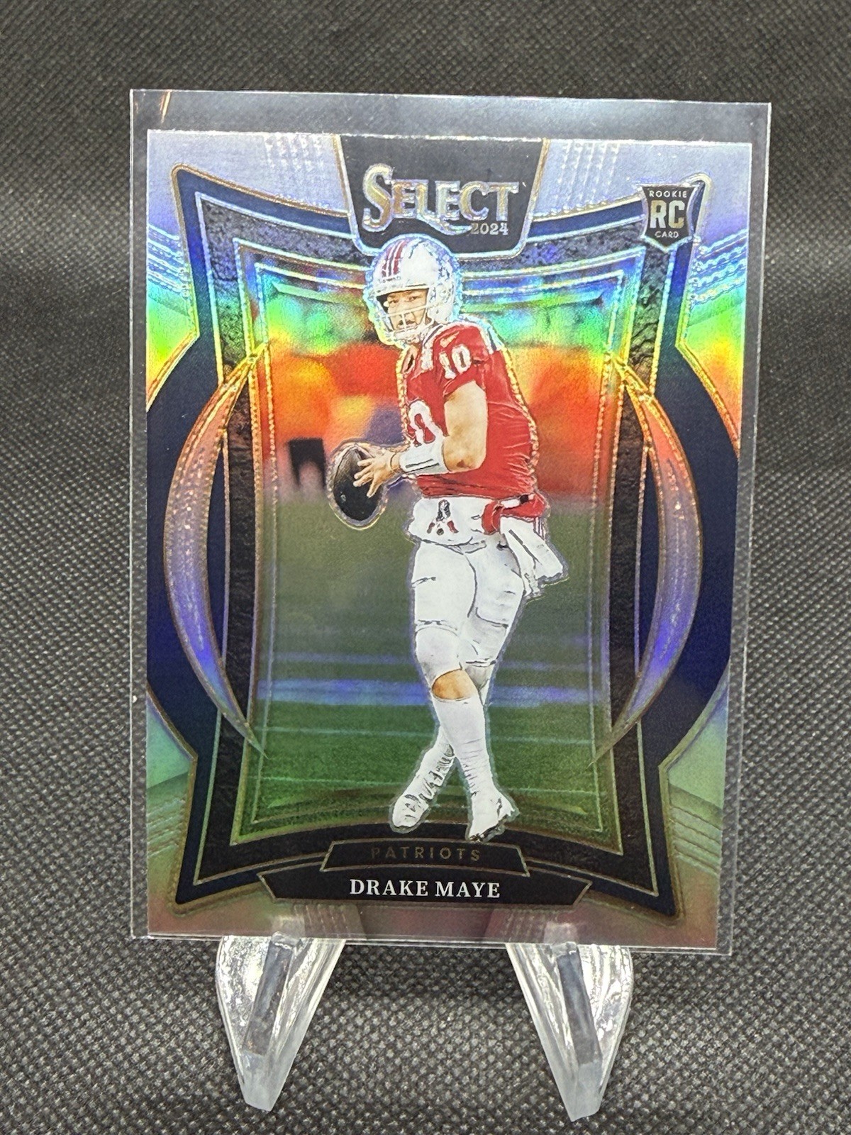 2024 Panini Select Drake Maye Concourse Silver Prizm Rookie #27 NE Patriots