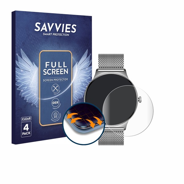 4X Full-Screen Schutz Folie FüR Pireware Slim Smartwatch 3D Curved Edge Display-image