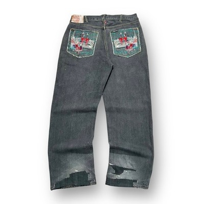 Vintage RMC Red Monkey Company Martin Ksohoh Embroidered Jeans 36