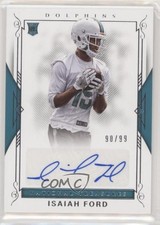 2017 Panini National Treasures Rookie Signatures 90/99 Isaiah Ford #104 Auto 5x8