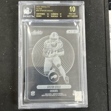 STEFON DIGGS 2023 PANINI ABSOLUTE FOOTBALL GLASS CARD SSP BGS 10 black label