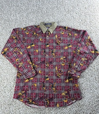 Vintage Tommy Hilfiger LongSleeve Button Up Shirt Size M/L Cowboy Horse AOP