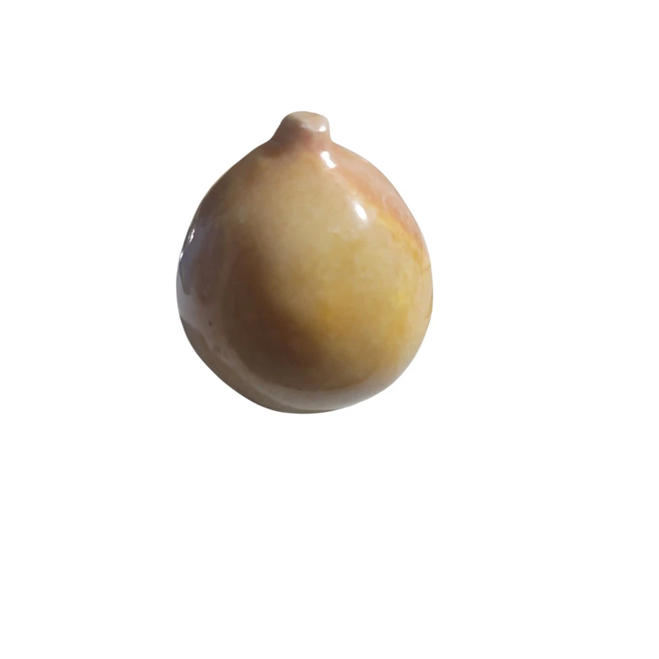Vintage Carved Natural Stone Peach Alabaster - Image 3 of 4