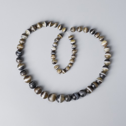 Antique Babagoria Banded Agate Beads from Indo-Tibet Region