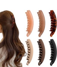 6 Pcs Banana Hair Clips, Large Banana Clip for Women  Girls, Non Slip Cute