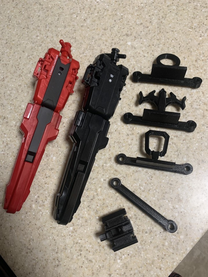 [Everything] Dual/Double Beyblade X String Launcher Set - Grips (Black ...