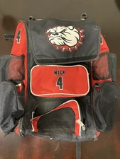 Red Boombah superpack bat bag