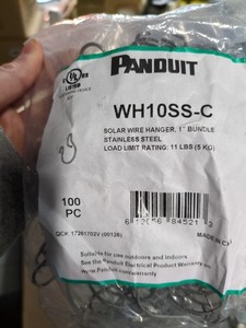 solar wire hangers panduit WH10SS-C 100 qty contact seller for bulk deals