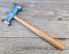 Vintage Auto Body Hammer W Octagonal Wood Handle - Square Round Heads Vintage Auto Body Hammer W Octagonal Wood Handle - Square Round Heads