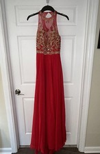 Golden Asp Women’s Gown Size 2 Red Sequins Prom Formal Dress