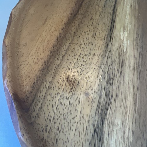 Servizio da tavola vintage anni 60 in legno di acacia americana con bordi capesante 11,5" - Foto 5 di 8