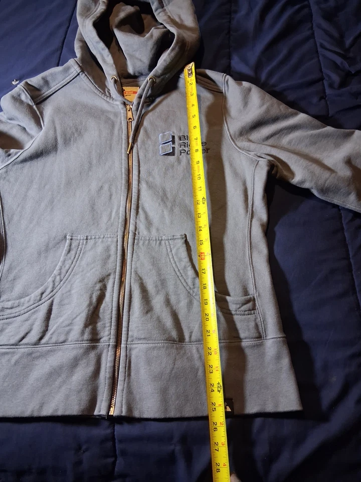 Sudadera con Capucha American Giant Gris Cremallera Hecha en EE. UU. Para Mujer XL Peso Pesado Foto 3 de 4