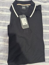 Boss Men's Polo Shirt Regular Fit Black Size XL NWT