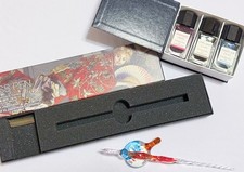 glass pen with 3 colors of ink fe44c1