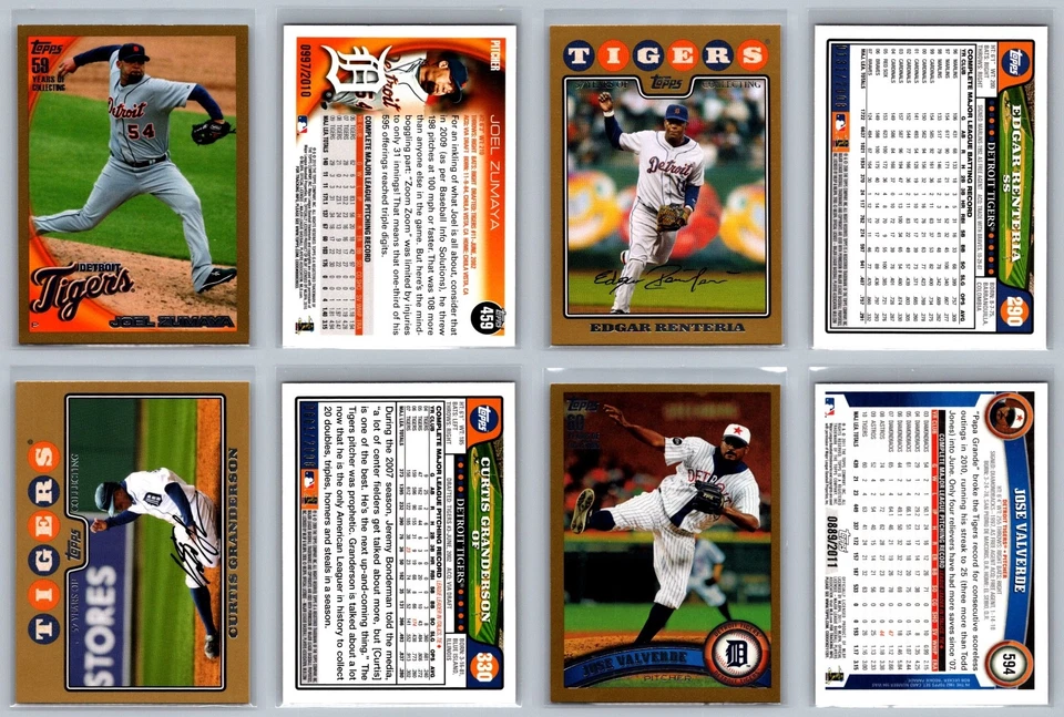 Detroit Tigers Topps Gold Serial Numbered #/2009 Baseball Card Lot (14) NM - Image 4 of 4