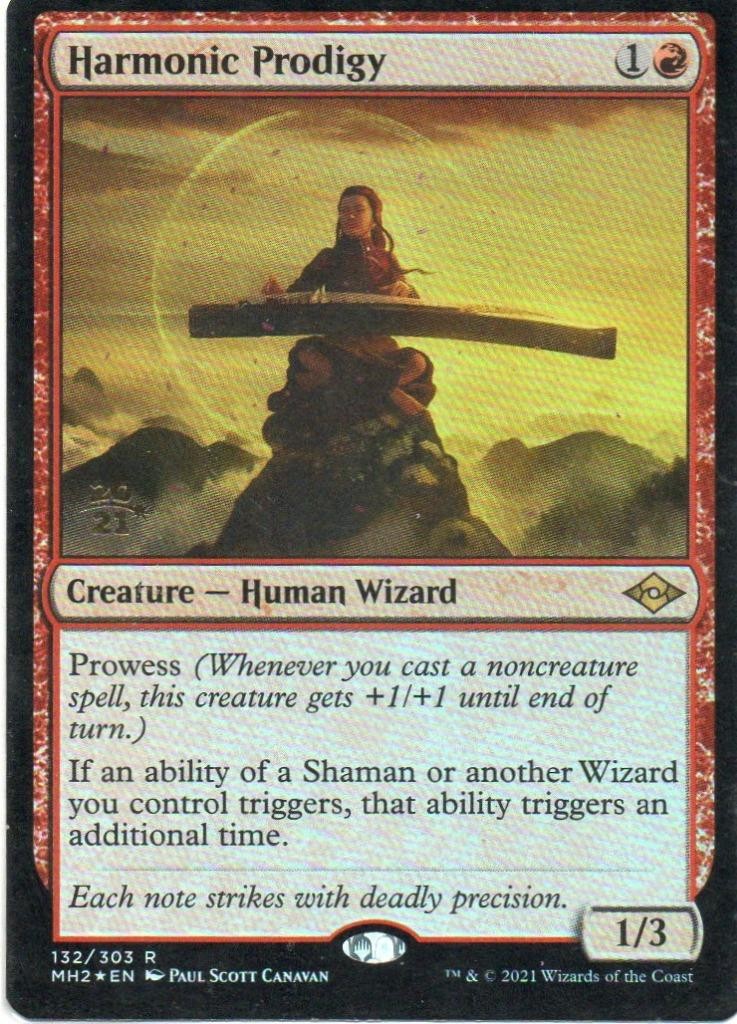 MTG: Modern Horizons 2: Prerelease Foil Harmonic Prodigy: LP Condition