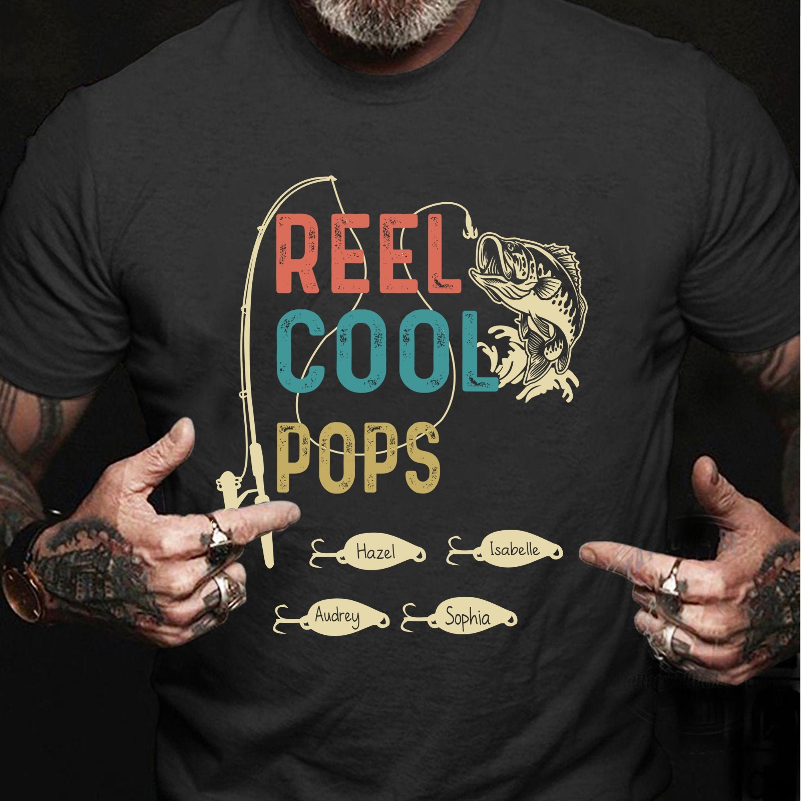 Reel Cool Dad Tee, Real Cool Pops Tee, Custom Father's Day G