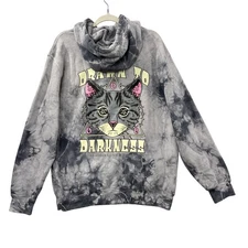 Linda Finegold Size L  A**holes Live Forever Hoodie Drawn to Darkness Sweatshirt