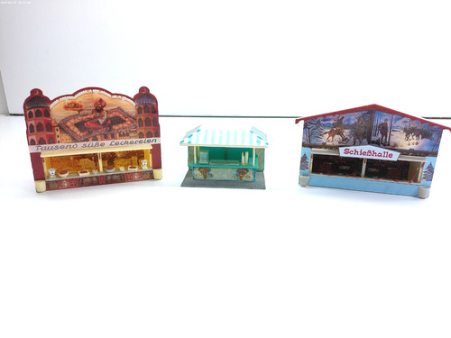 Faller H0 3 tiendas de feria soporte de dulces - luz - construido - sin embalaje original #8165 | Zustand: Gebraucht