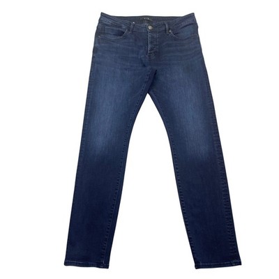 Neuw Iggy Skinny Mens Jeans Sz 33 Dark Indigo Blue Denim Slim Fit Grunge