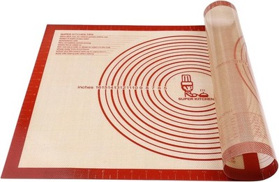 SUPER KITCHEN Antihafte Rutschfeste Backunterlage/Backmatte Silikon Groß 71x51cm