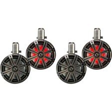 Kicker 2 Pair  KMTC8 8" Loaded Marine Wake Tower Enclosures with 45KM84L Sp...